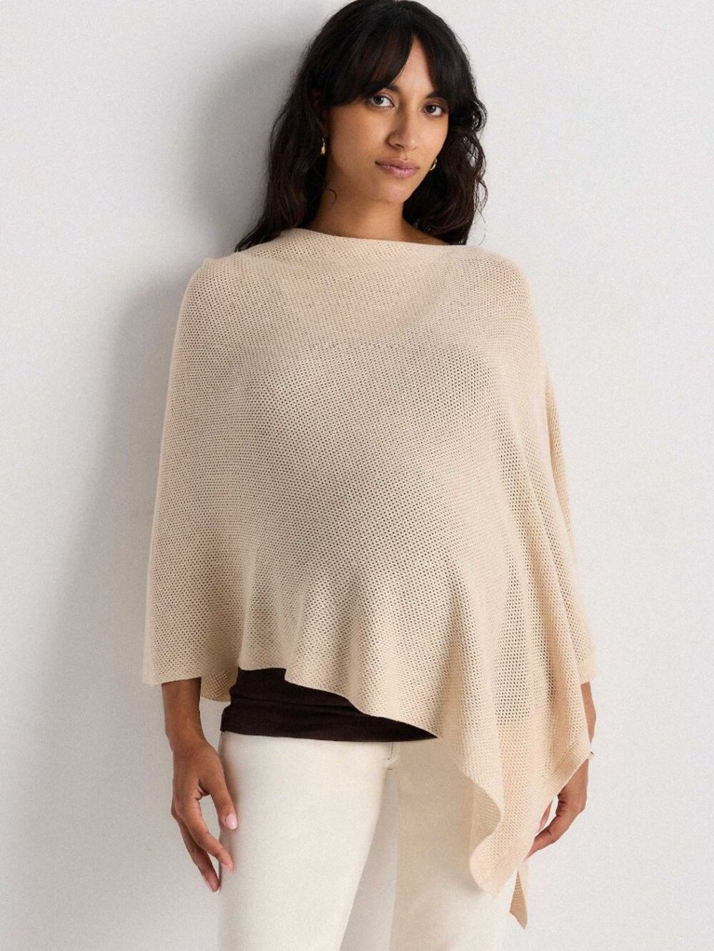 Quince Light Cashmere Nursing Cover - Oatmeal Heather